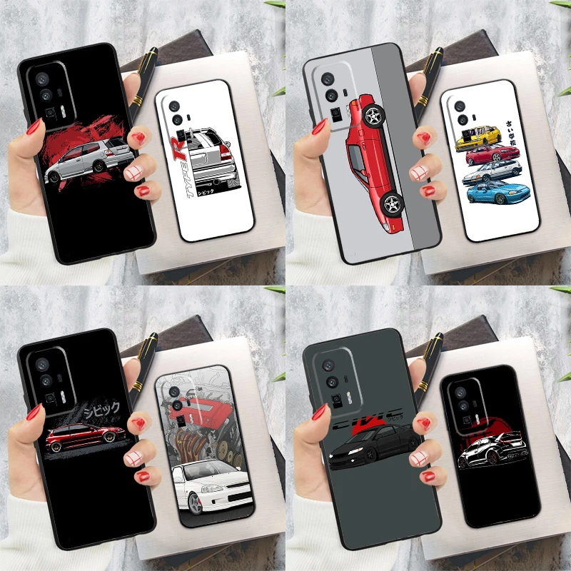 

Чехол JDM Type R Civic Sport Car для Xiaomi 14T Pro 13T 12T 11T 13 14 Ultra POCO F6 Pro M6 M5s F3 F5 X3 X5 X6 Pro Cover