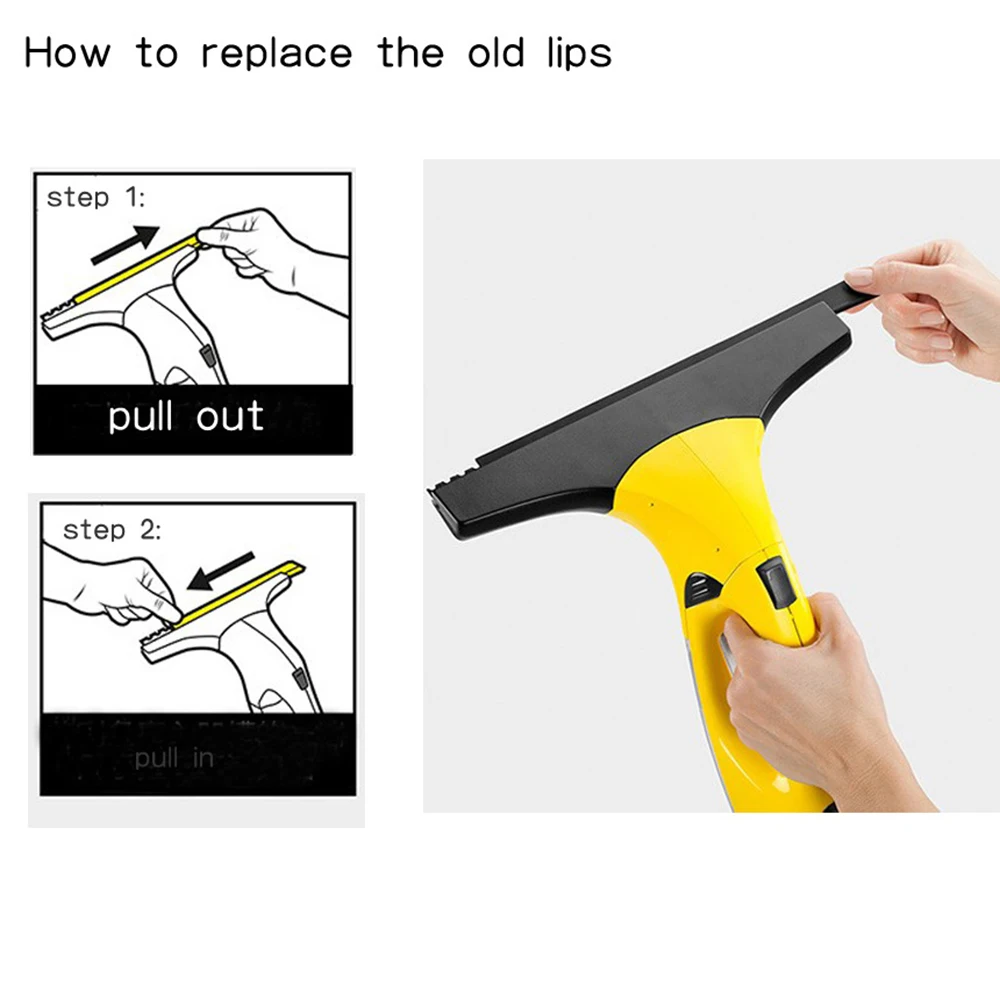 4x скребки, резиновые скребки для пылесоса Karcher WV50 WV60 WV70 WV75 WV2 WV5, детали пароочистителя 280 мм