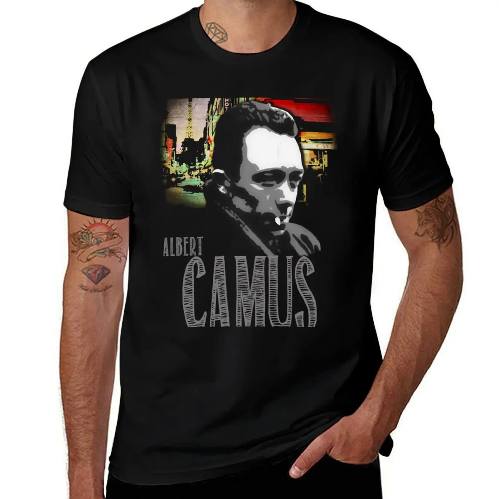 

Albert Camus T-Shirt anime t shirts oversize t shirt for man t shirts for man graphic vintage T-Shirt