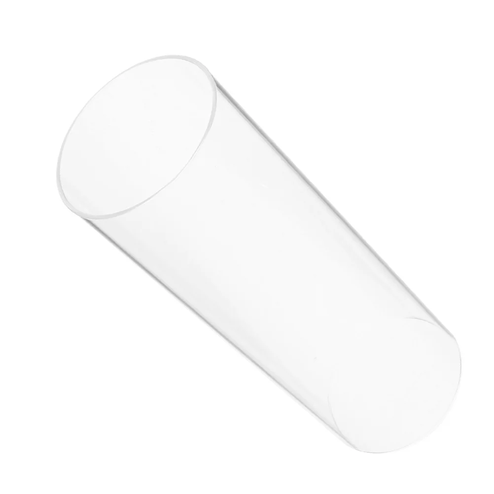 Transparent Glass Cover Cylindrical Windproof Shade for Tealight Holder Decorative Hurricane Chimney Tube Clear Elegant