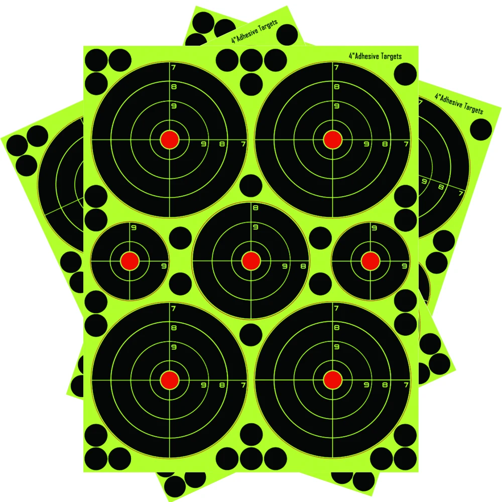 4" X 4，3“X 1, 2"X 2 Self adhesive Splatter & Reactive Shooting targets for Gun-Pistol-Rifle-Airsoft-Pellet Gun- Air rifle.