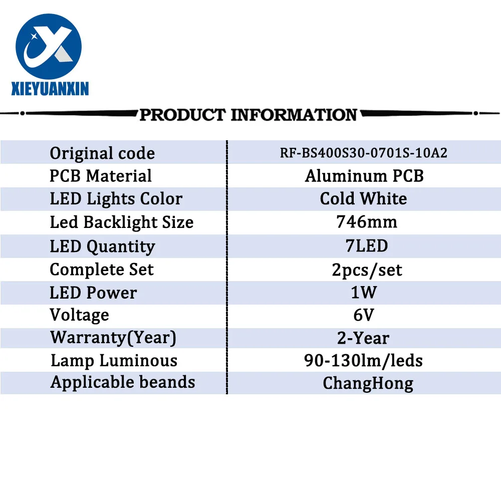 2pcs 746mm led hintergrund beleuchtung streifen für chang hong 40in 7led quadratische linse sa40s57n 4340 d8001 sa40s57n odl40671f RF-BS400S30-0701S-10A2