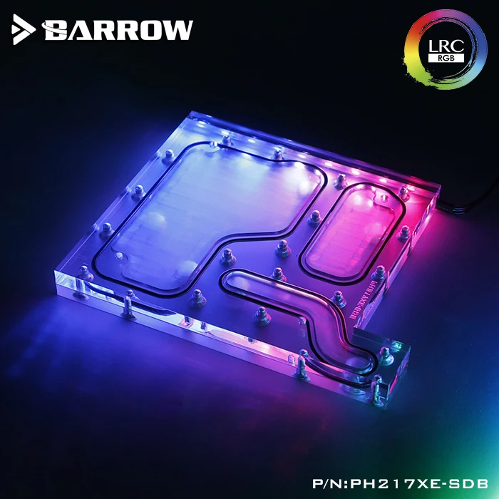 Barrow Acrylic Board as Water Channel use for PHANTEKS 217XE Computer Case use for Both CPU and GPU Block RGB to 5V 3PIN Header