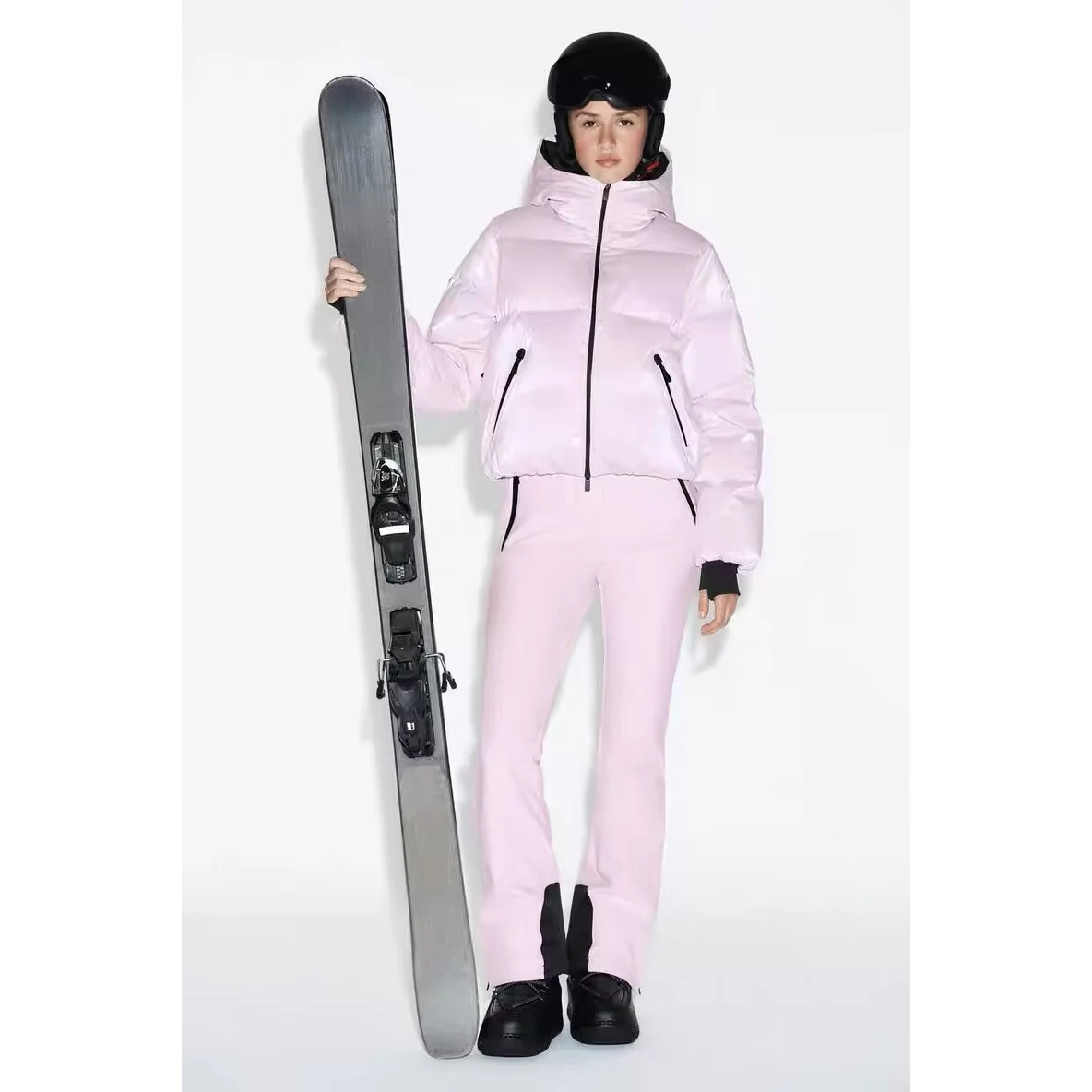 Fashionable Winter Skiing Outerwear Women's Casual Style Thickened Long Sleeve Zipper Coat Versatile All-Match Design