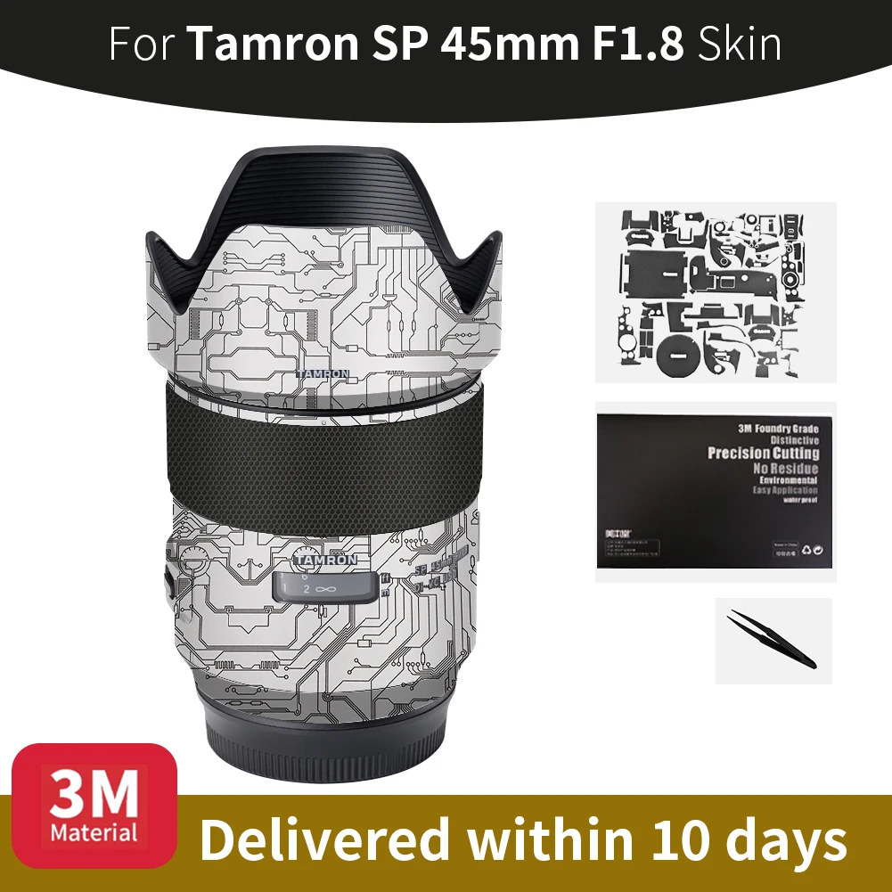 pour-peau-tamron-45mm-f18-autocollant-d'objectif-d'appareil-photo-tamron-sp-45mm-f18-film-de-protection-resistant-aux-rayures-protection-a-couverture-complete