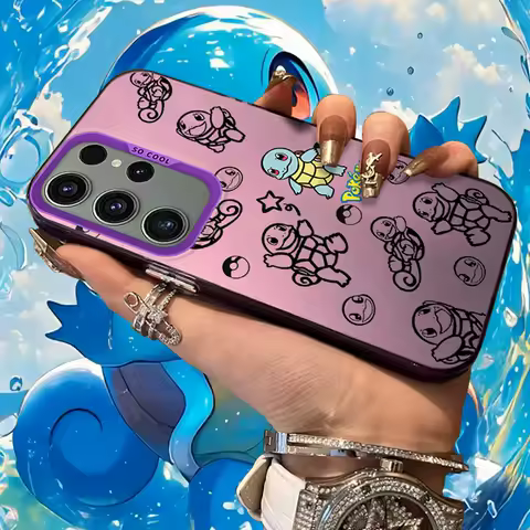 Pokemon Squirtle Frosted Case for Samsung Galaxy A36 A35 A34 A32 A30 A26 A25 A24 A23 A22 5G 4G A20 A16 A15 A14 A13 Acrylic Cover