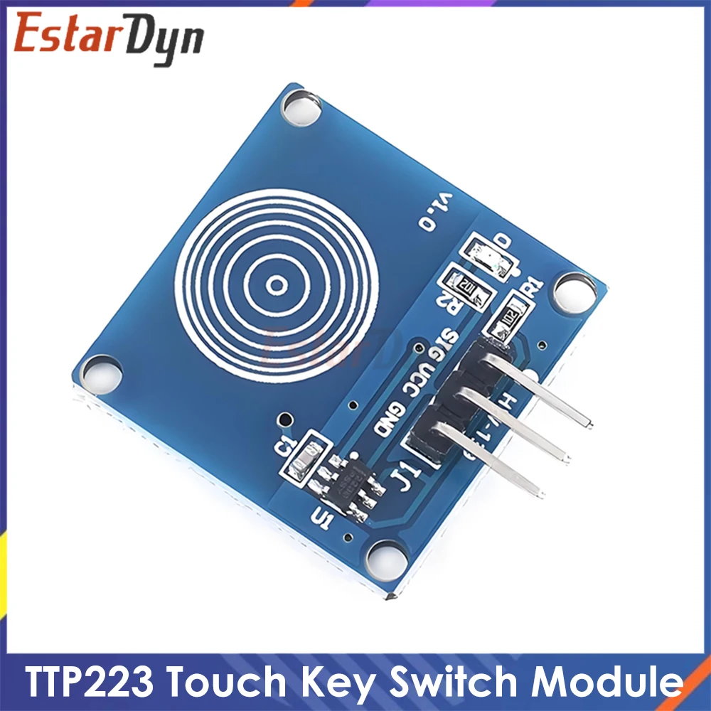 TTP223 Capacitive Touch Sensor Module Digital Switch for Raspberry Pi, 1 Channel Jog DIY Kit 3.3-5.5V