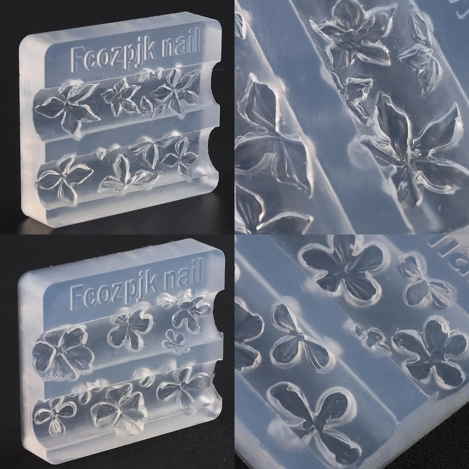 3/2 szt. Formy silikonowe 3D do zdobienia paznokci w kształcie kwiatów plumerii i lilii z 1 pisakiem do rzeźbienia, przezroczyste szablony do modelowania paznokci, hibiskus, akcesoria do paznokci DIY