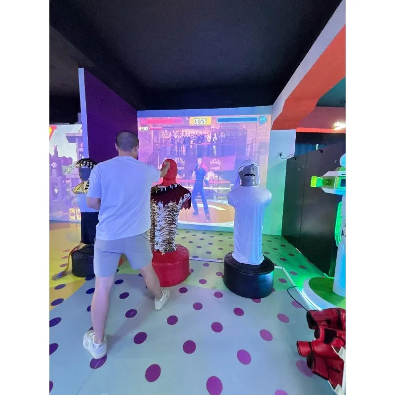 Customized Coin Operated Boxing Arcade Machine Multi Player Punch Game Equipment For Amusement Venues