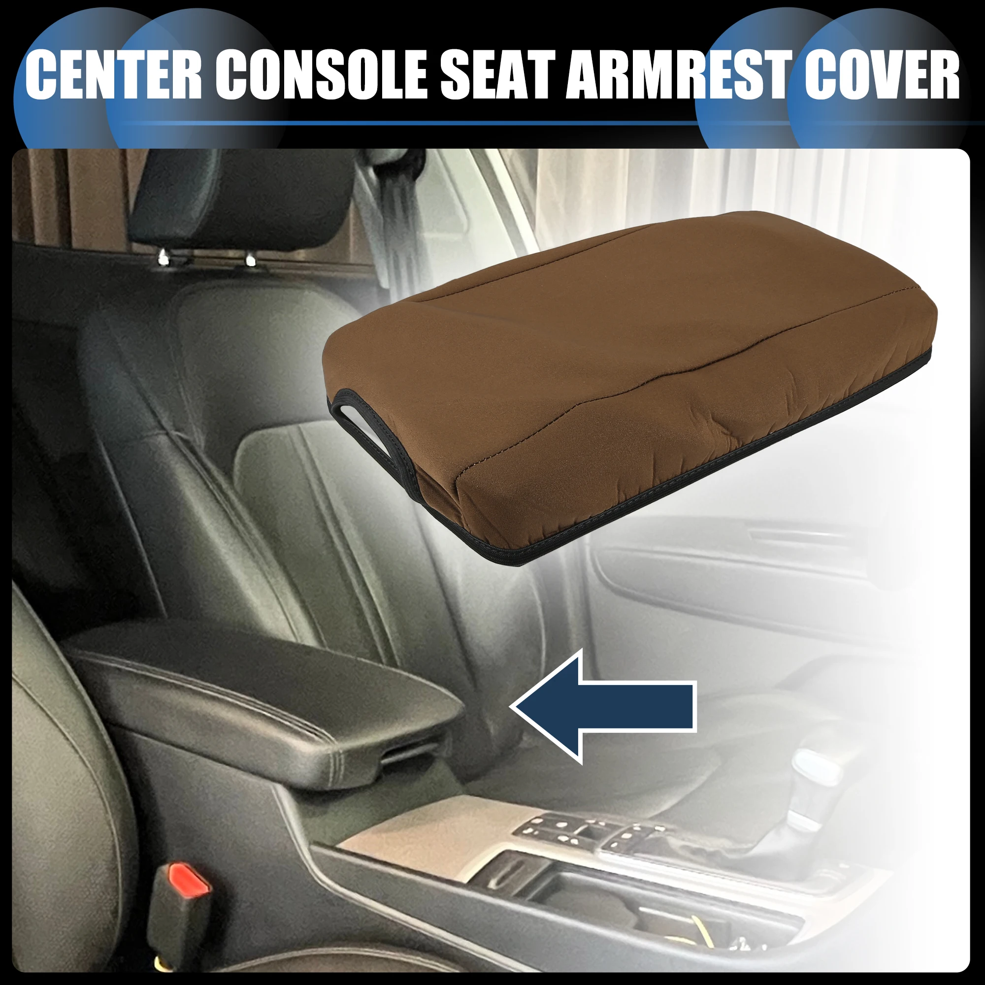 UXCELL Car Armrest Protector Cover Pad for Kia Optima 2015 2016 2017 2018 2019 Brown