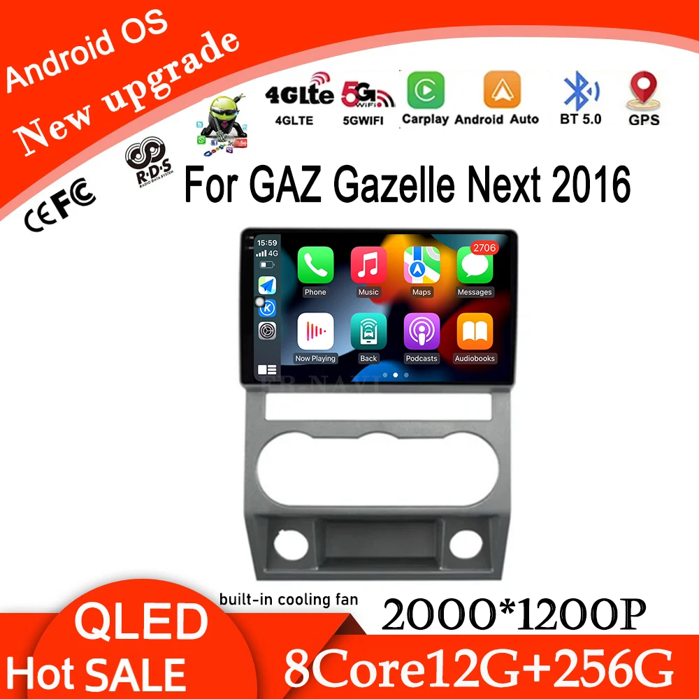 9 lnch Android 14 For For GAZ Gazelle Next 2013-2021 Car Radio Multimedia Video Player Navigation GPS Carplay Auto