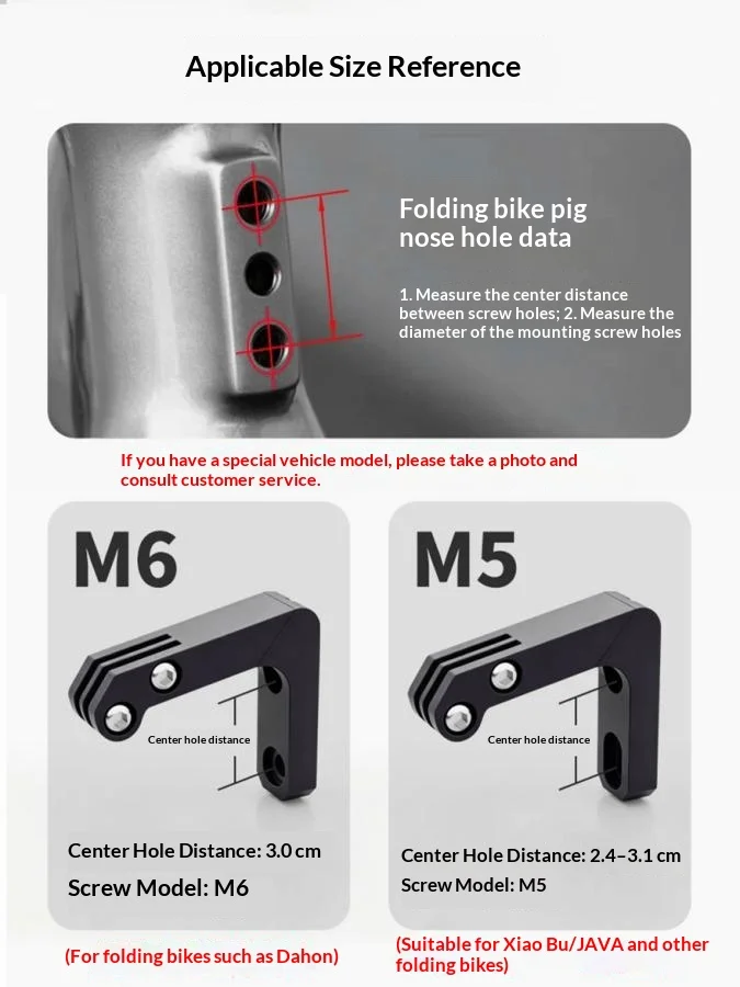 Faltbarer Fahrrad-Lichthalter, Gopro-Adapterhalterung für Brompton Pig Nose Frontlicht – Detail 2