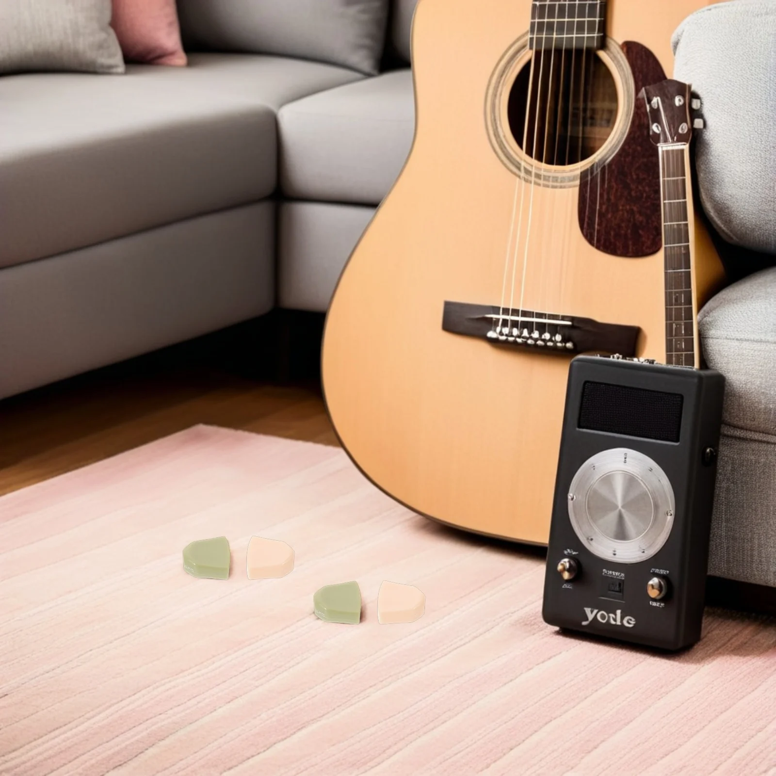 

12Sets Acoustic Guitar Tuning Pegs Yellow Replacement Tuning Keys Machine Heads Buttons for Folk Guitar String