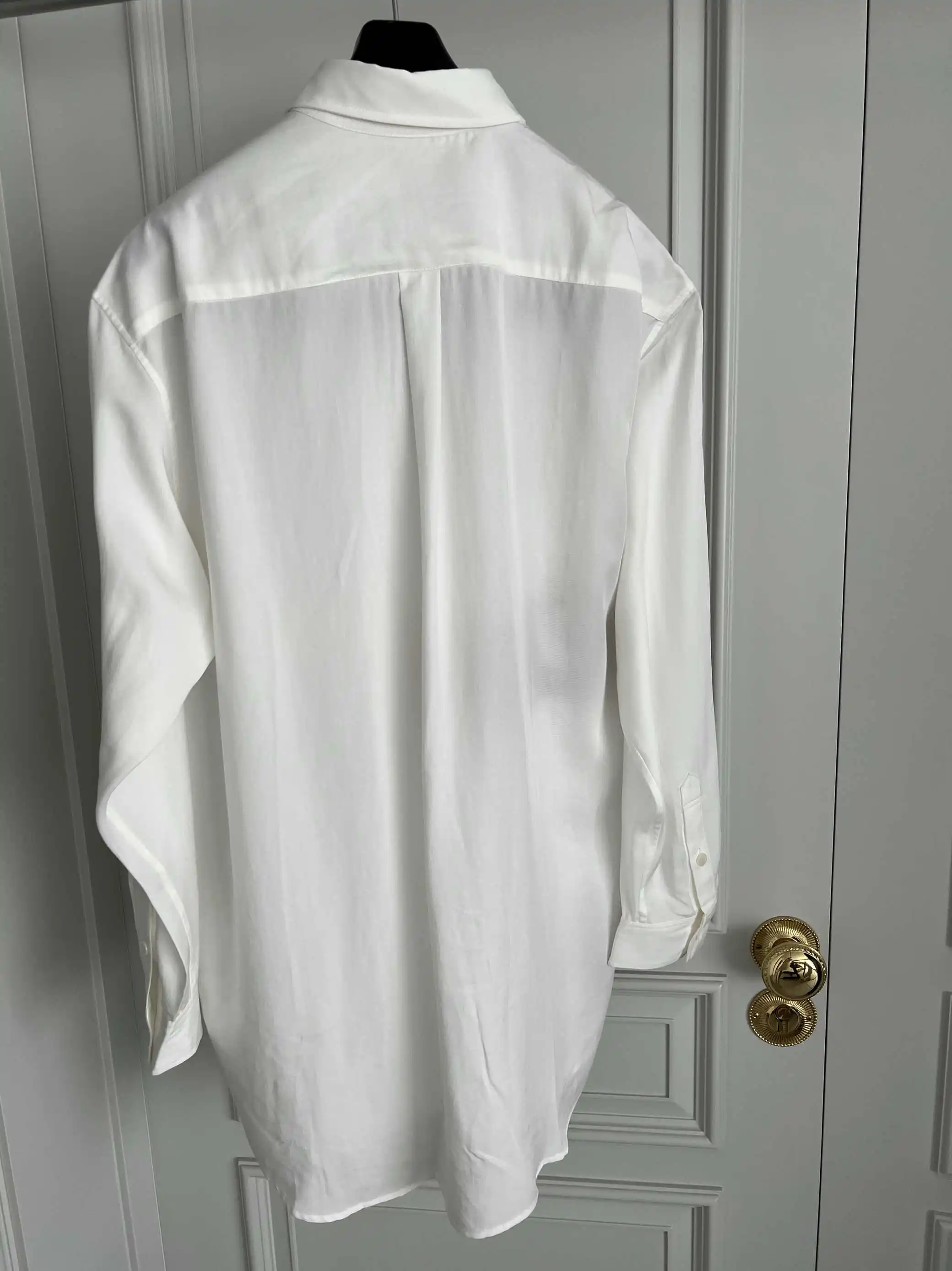 TOP-YAMAMOTO original design  white pure cotton printed casual shirt with long sleeves