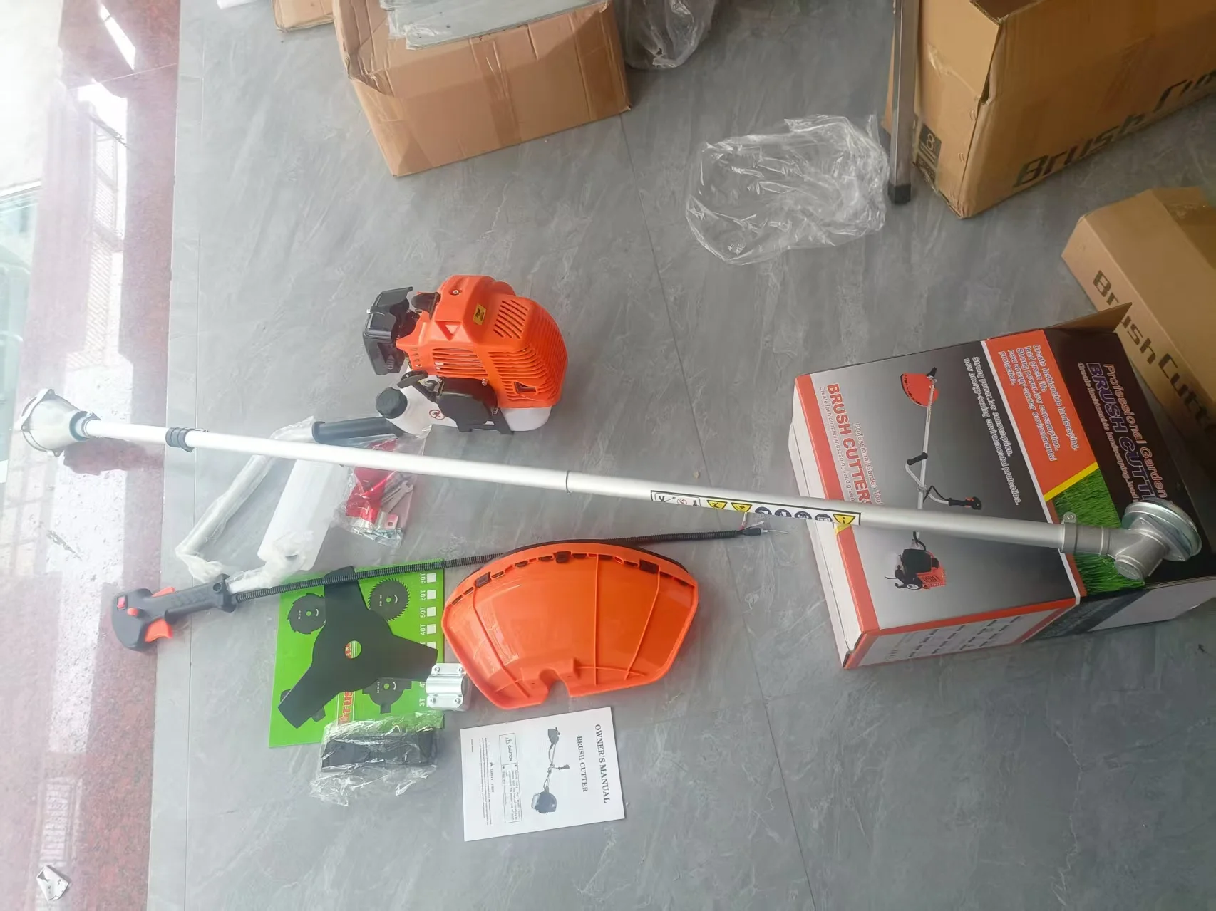 52CC Petrol Nylon Rope Cutter Machine 2 Stroke Grass Cutting Lawn Mower  44-5 Brush  BC520