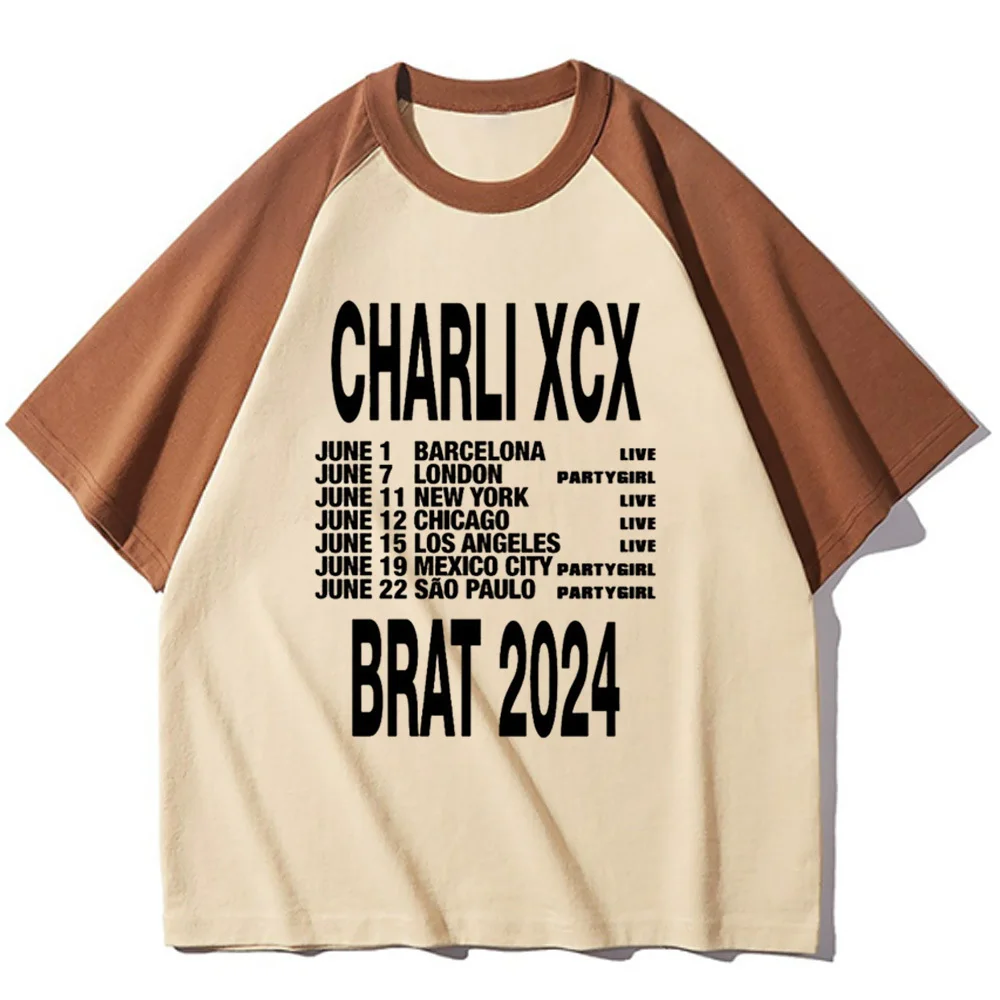 Charli Xcx Brat t-shirt donna anime designer Y2K top girl 2000s funny streetwear abbigliamento