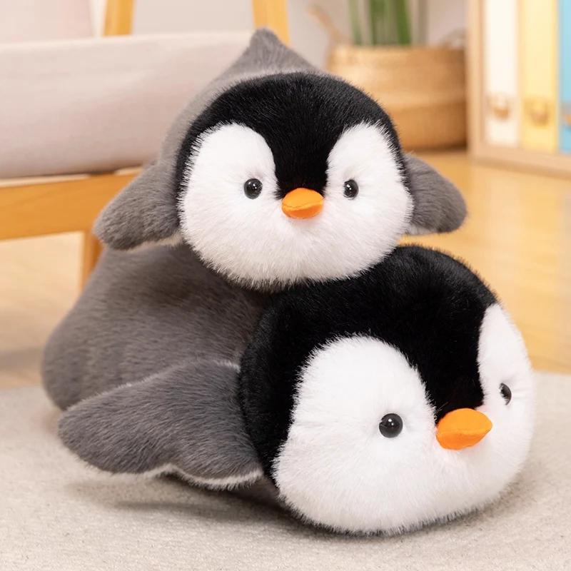 Cute Penguin Plush Toy Soft Plushies Stuffed Animal Antarctic Lying Down Penguin Kawaii Peluche Room Decor Kid Birthday Gift