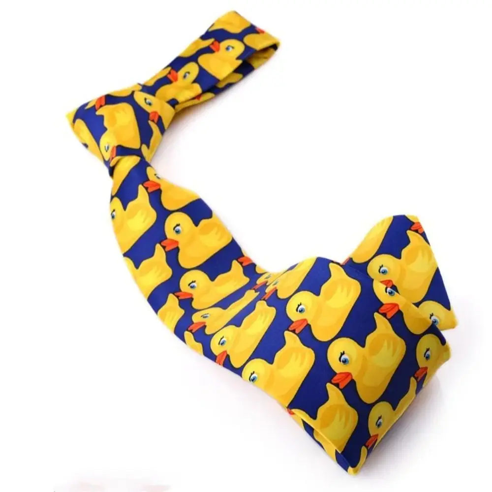 Funny How I Met Your Mother Ducky Tie Rubber Duck Yellow Necktie Ties 8cm Printed Tie