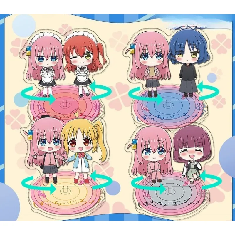 ¡BOCCHI LA ROCA! Figura de soporte giratorio acrílico Gotoh Hitori Ijichi Nijika periférico de animé acrílico HD adorno de escritorio de dibujos animados