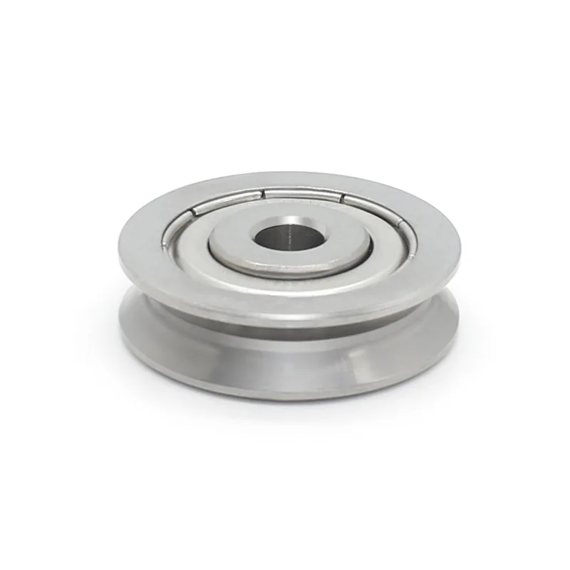 Factory direct stainless steel non-standard bearing s6000zz outer ring v-groove metal pulley mobile platform guide rail wheel