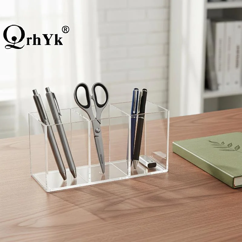Makeup Brush Storage Box Makeup Brush Holder Organizer Clear Cosmetic Brushes Container Storage 1/2/3 Slots For Vanity