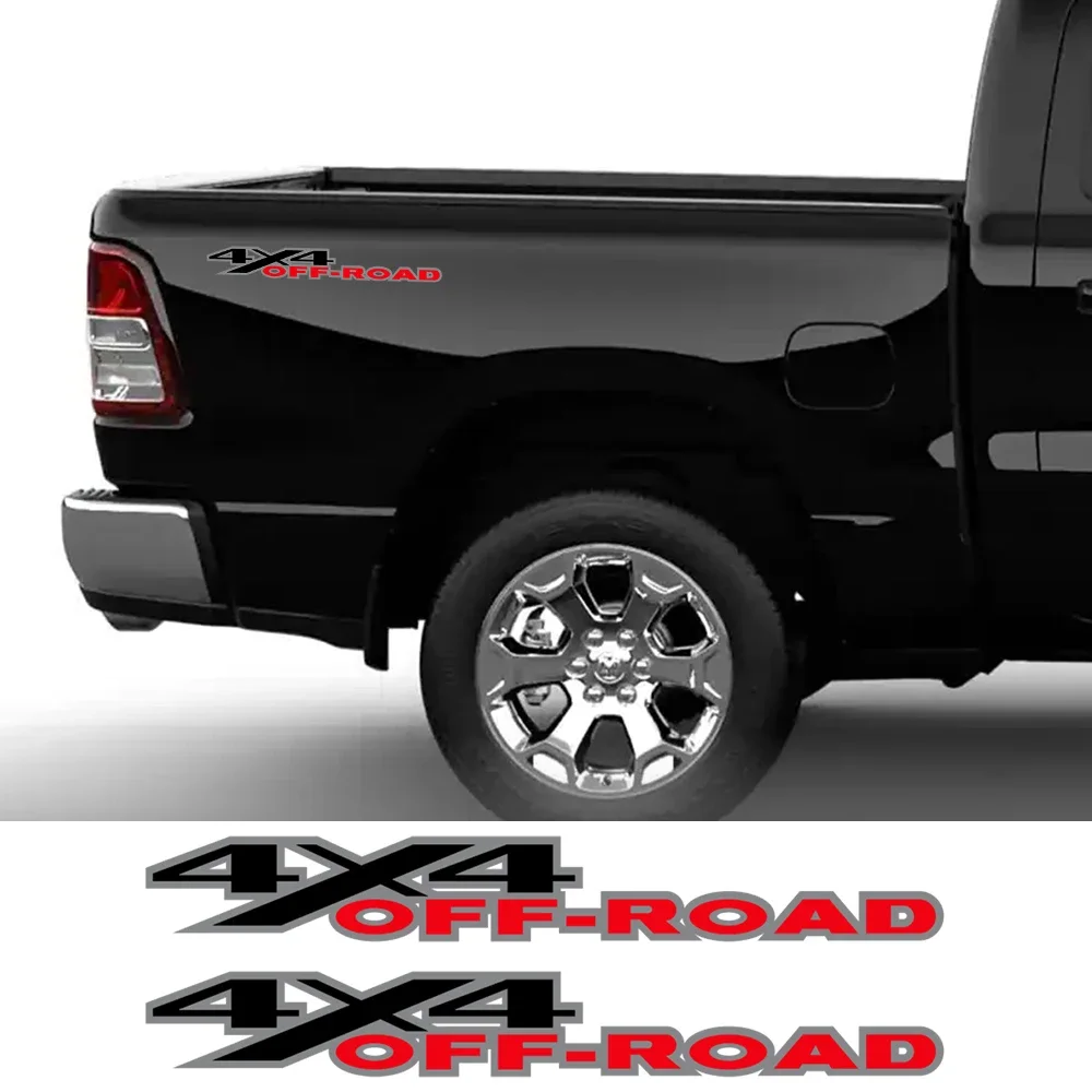 2Pcs 4X4 Off Road Stickers Car Graphics Decor Decal For Ford F150 Chevrolet Silverado GMC Sierra Dodge Ram Isuzu Dmax Pickup view 2