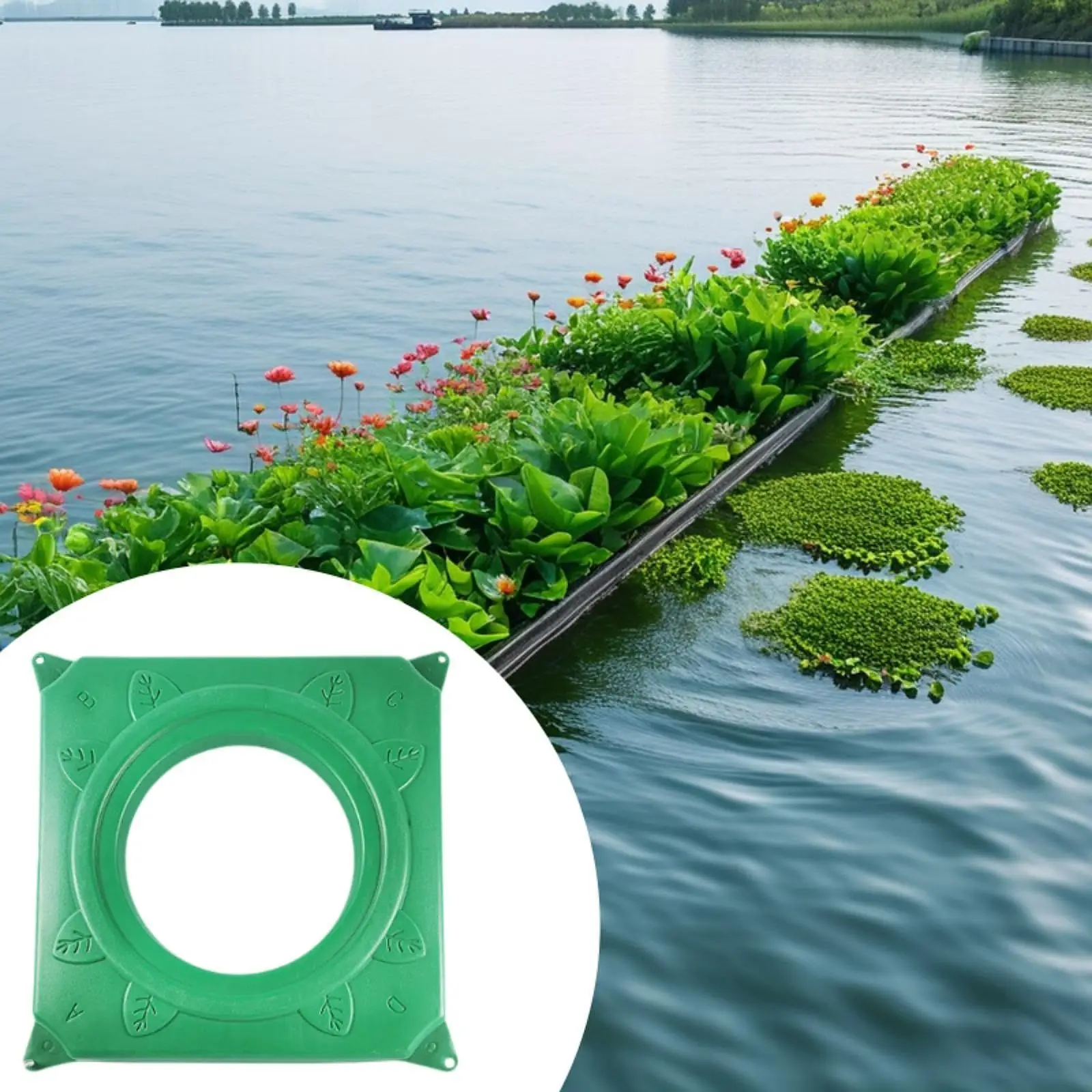 

Pond Plants Island Float Bed, Gardening Supply, Aquatic Plant Growing System ,Square Planter for Garden Pond