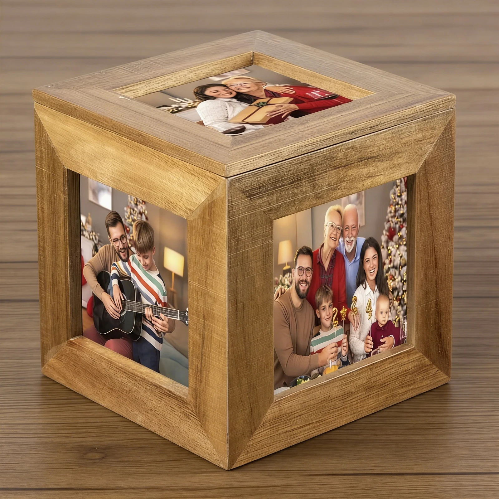 

Деревянная декоративная настольная рамка-фоторамка для фотографий, коробка для хранения памятных вещей