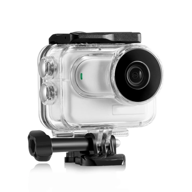 PULUZ 60m Underwater Diving Case For Insta360 GO 3 Action Camera Waterproof Housing Cover with Base Adapter & Screw