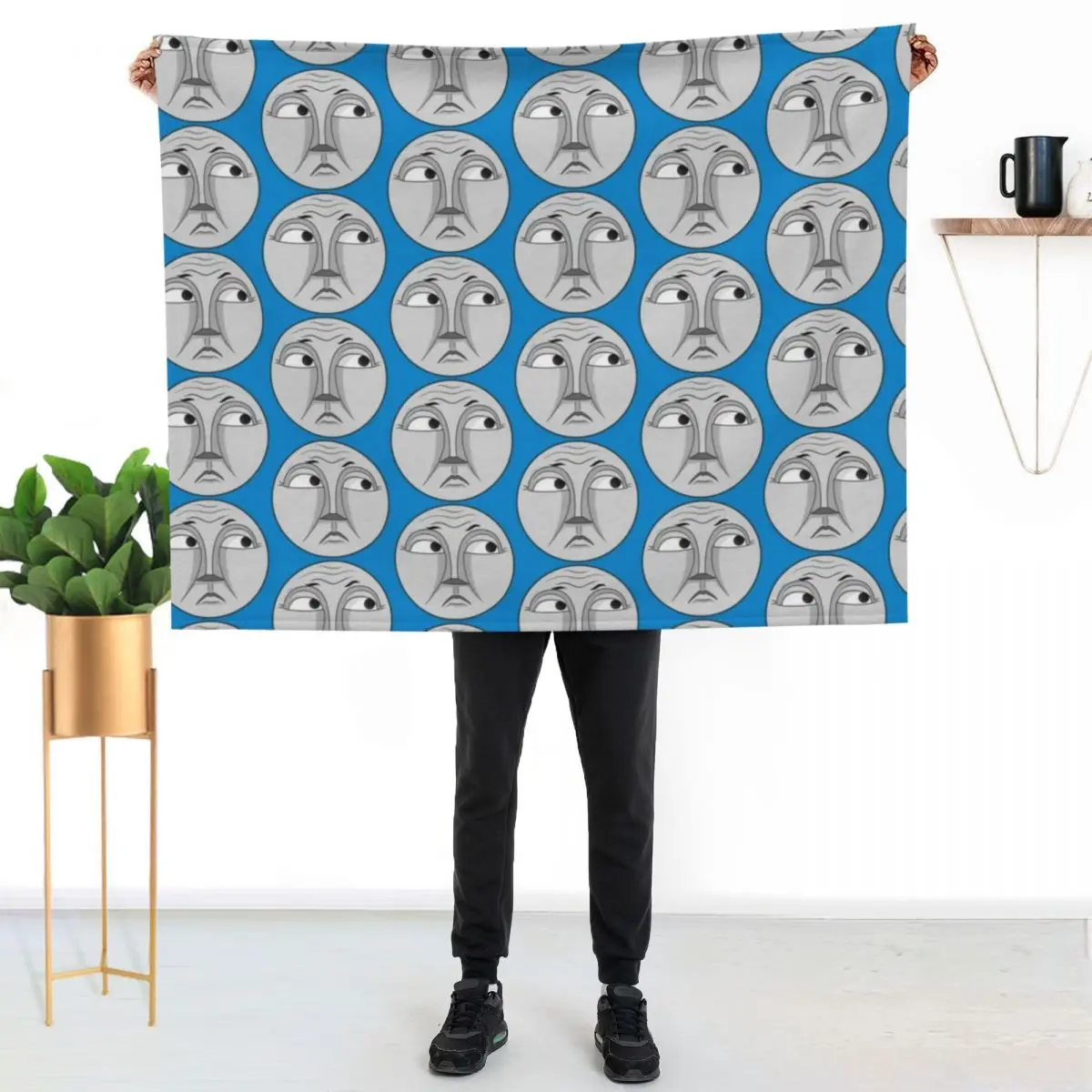 Gordon (grumpy face) Throw Blanket Soft warm for winter Flannel Fabric decorative Comforter Flannel Blankets