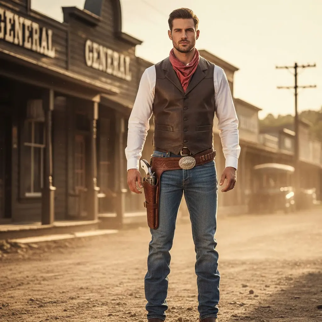 

Ретро-ремень с кобурой для револьвера в стиле средневекового панк-вестерна для косплея