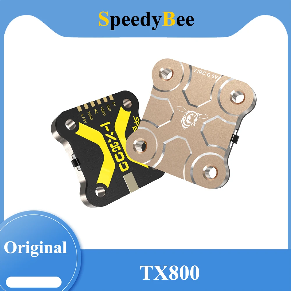 

SpeedyBee TX800 VTX 5.8G 48CH PitMode 25mW/200mW/400mW/800mW Output Long Range Transmitter with 5.8 GHz Antenna For RC FPV