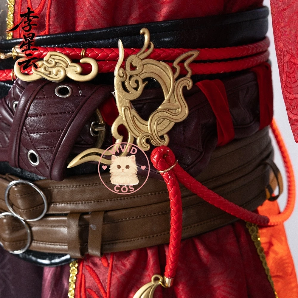 Горячая игра Naraka: Bladepoint Косплей Костюм Аниме Li Xingyun Высокое качество Ролевая игра Красная униформа Мужчины Взрослый Comic Con Party