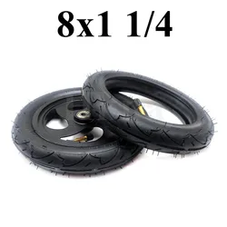 8 Inch Anti-skid Shock Wheel Tyre 8x1 1/4 (200x45) Inner Tube Outer Tire with Alloy Hub for Kickscooter Scooter Accessories