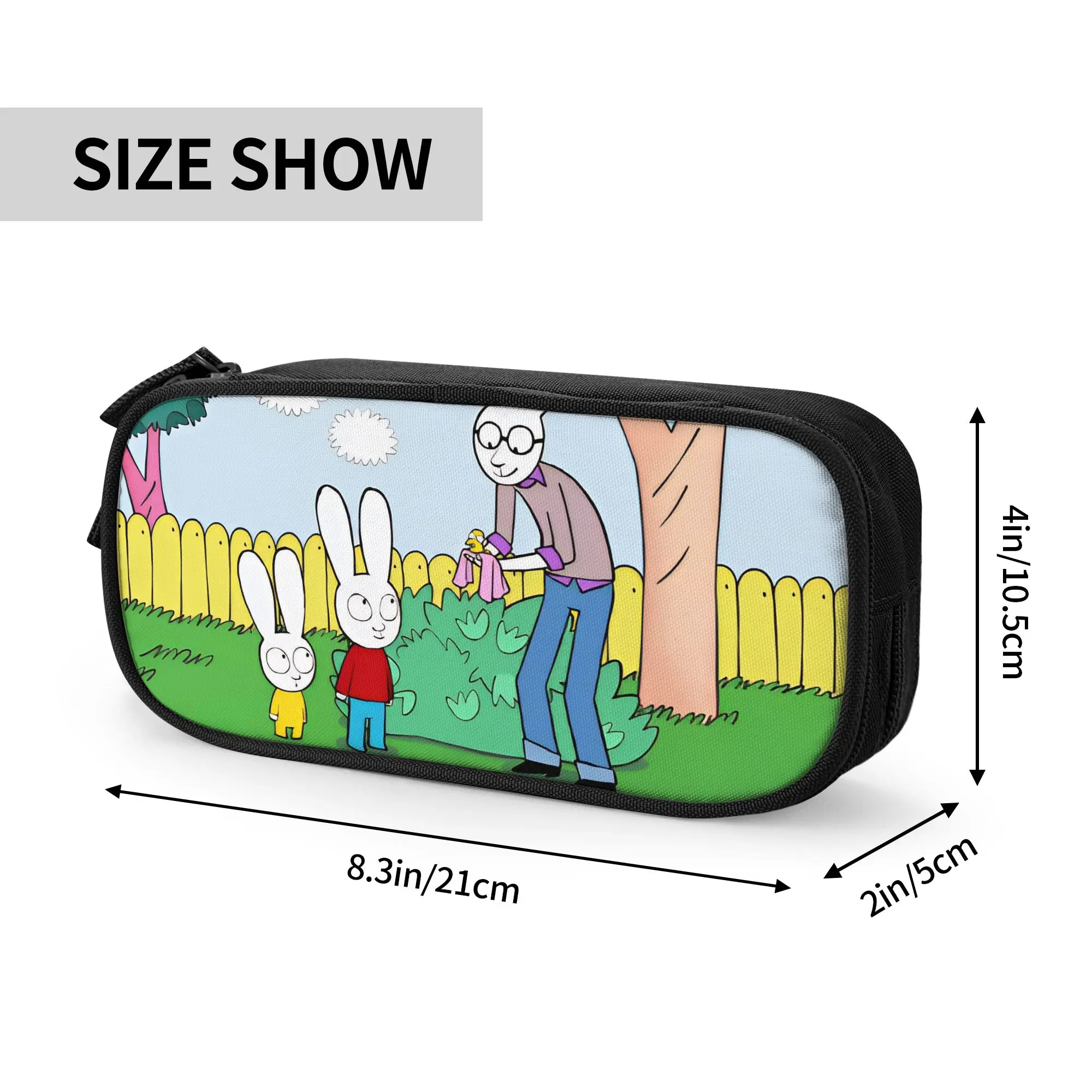 Fun Simons Super Rabbit Bunny Cartoon  Pencil Cases  Pencilcases Pen Box Kids Large Storage Bags School Supplies Gift Stationery