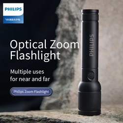 Philips Bright Flashlight 3200 Lumen Rechargeable Flashlights with 4000mAh Battery IP44 Waterproof Camping Light for Outdoors