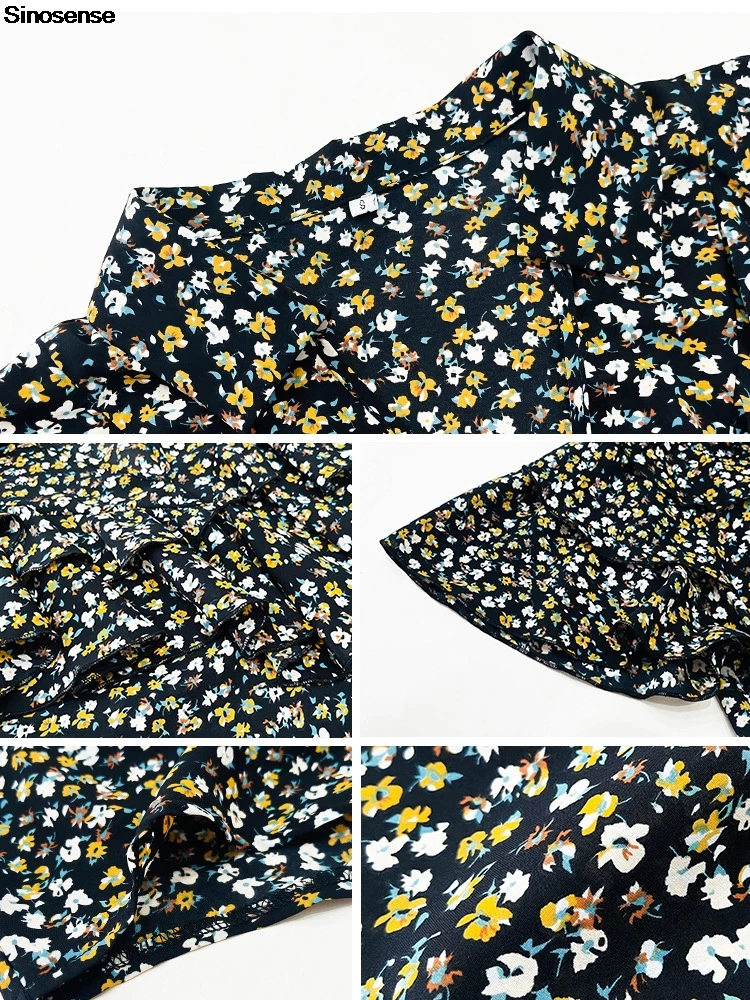 Dames chiffon blouses met korte mouwen, V-hals, ruches, bloemenprint, zakelijk werk, kantooroverhemden, chic, casual straatdatum, zomertops