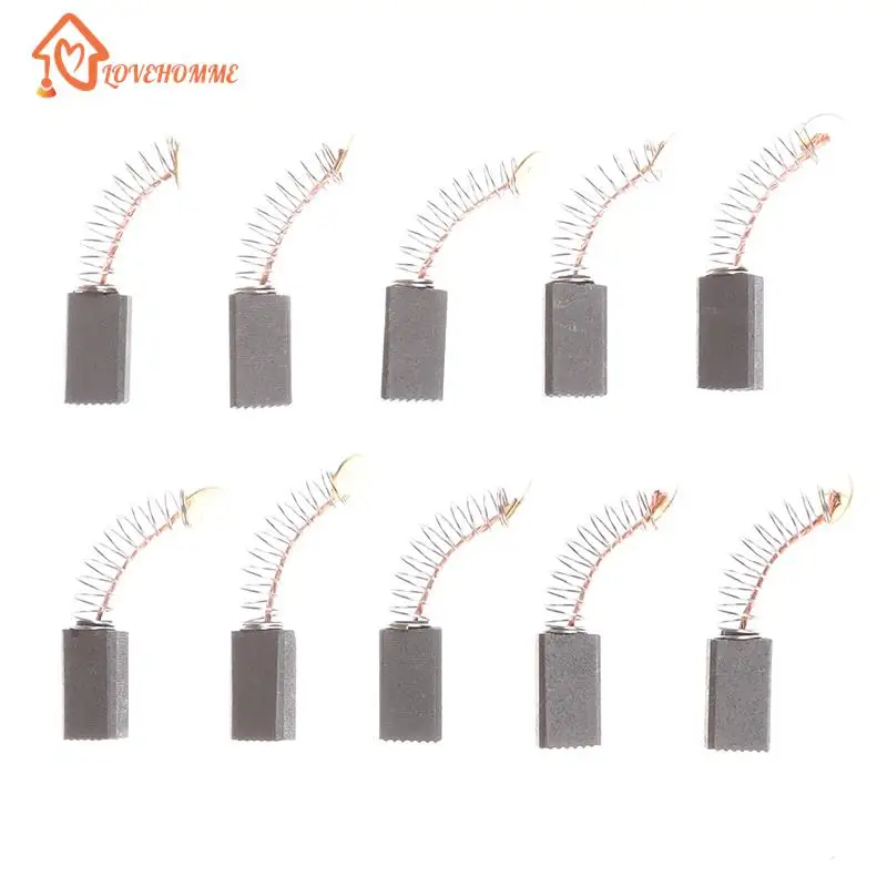 10Pcs Graphite Copper Motor Carbon Brushes Set Tight Copper Wire For Electric Hammer Angle Grinder Graphite Brush Replacement