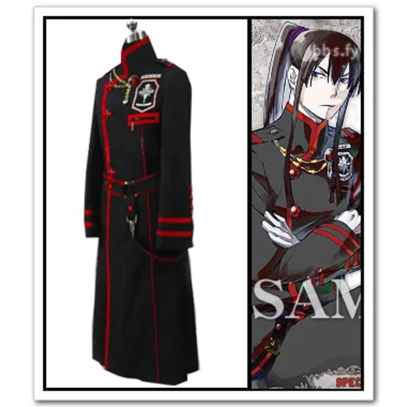 

didi 211Yuu Kanda Long Jacket Uniform Anime Cosplay Costume 110