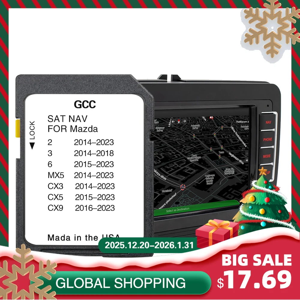 

SD Memory Card for Mazda 2/3/6/MX5/CX5/CX9 Car Navi Systems Navigation GPS Update General GCC Gulf Area Middle East maps 2024