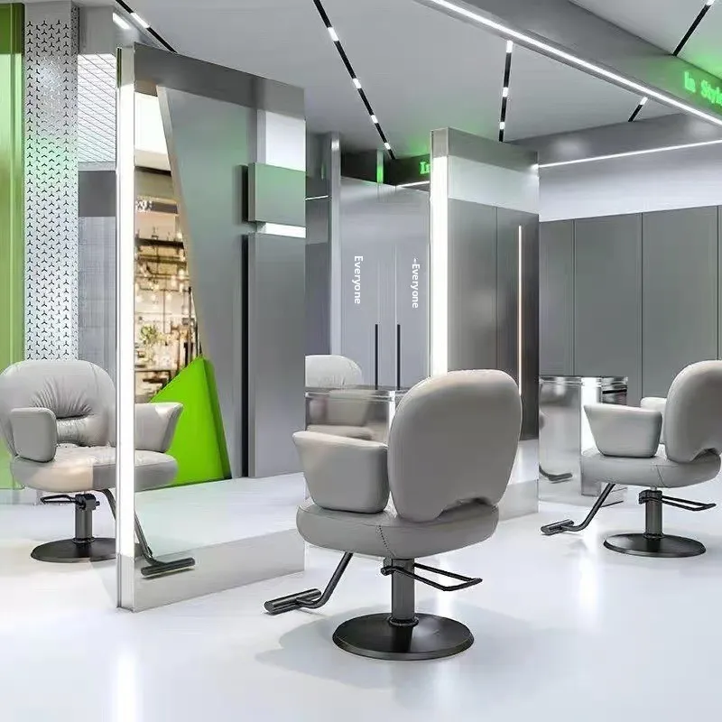 #Luxury Double-Sided Hair Cutting Mirror Modern Floor-Standing Salon Mirror For Perm Dyeing Internet Celebrity Trendy