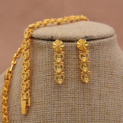 Ethiopian Gold Color Jewelry Set For Women Men African Hawaiian Luxury Jewelry Set Dubai Wedding Jewelry Set