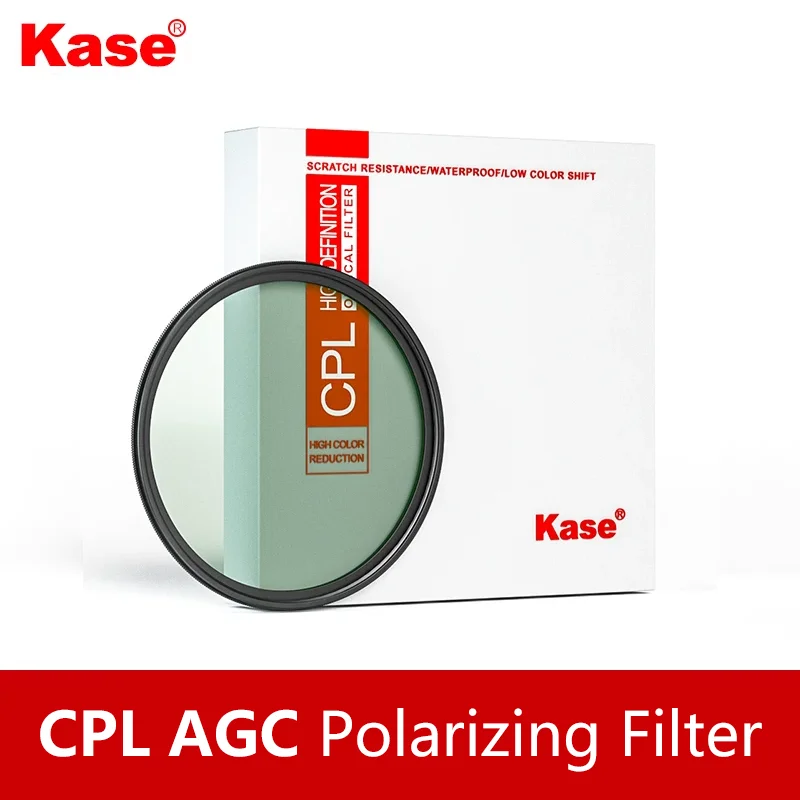 

Алюминиевый ввинчивающийся круглый фильтр CPL Kase — оптическое стекло AGC HD Imaging 98,5% Скорость передачи видимого света