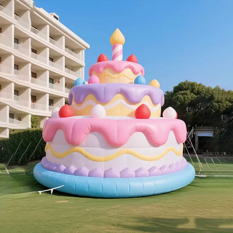 

Inflatable cake collection, with blower, outdoor square large-scale event decoration props