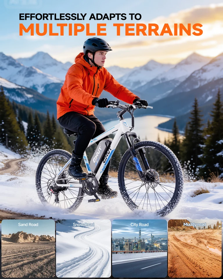 QNUT Victor 4.0 26 Inch Mountain Electric Bike Peak 1000W Motor 36V 7.8Ah Removable Battery Up to 20 Mph Commuter Ebike for Adults and Teens UL2849 Certified 1‑Year Warranty image 8