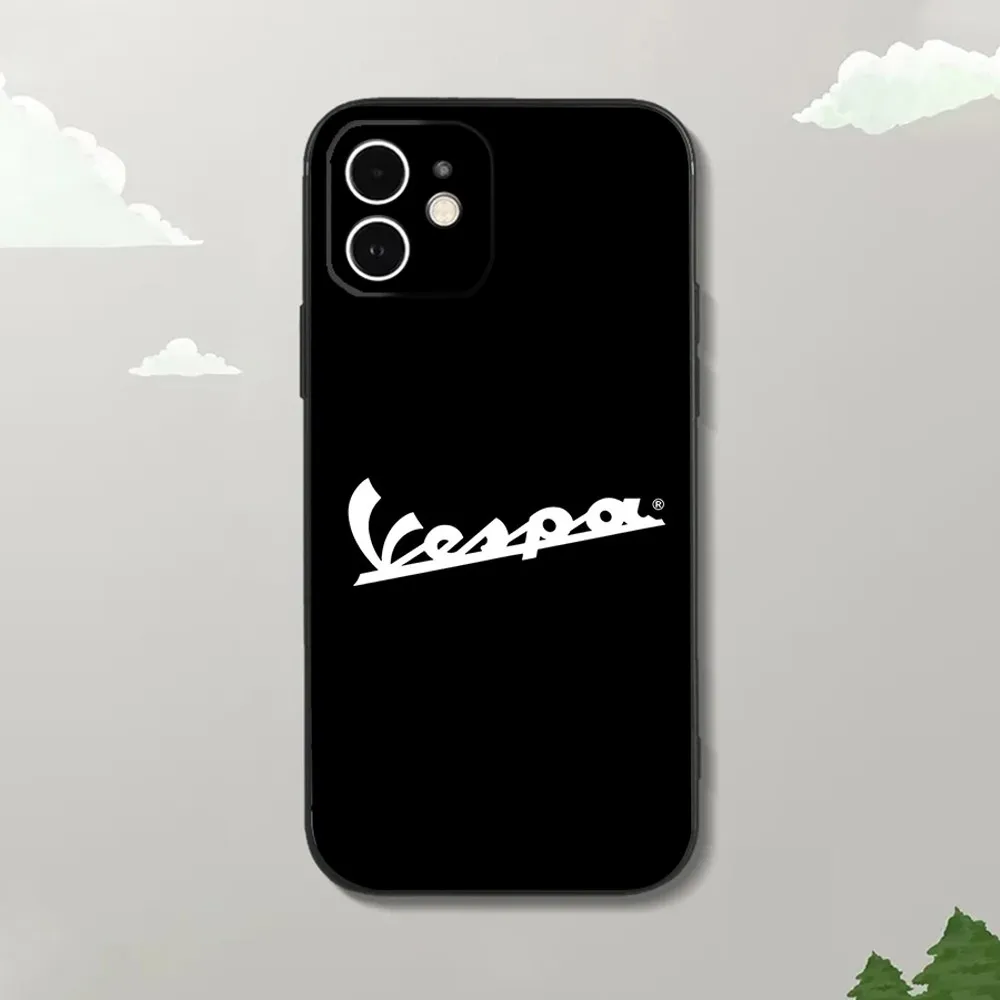 V-VespaS Scooter Phone Case For iPhone15,14,13,12 Mini 11 Pro XR,X,XS,MAX 7,8 Plus Silicone Cover Soft Black - Image 3