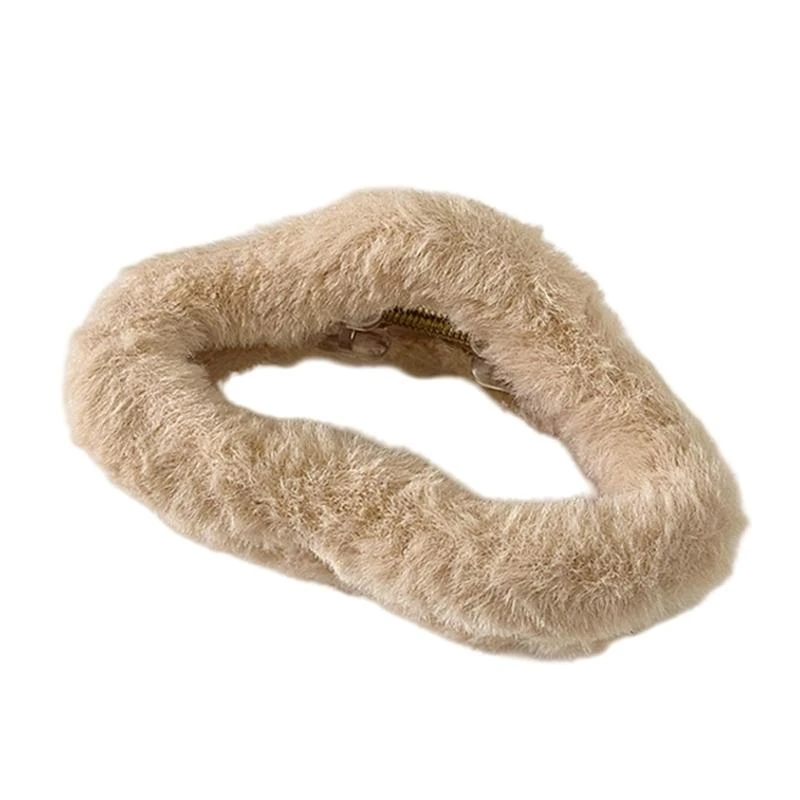 49MC Cartoon Winter Claw Clip Plush Lovely Hair Clip Beautiful Girls Hair Hairpins for Women and Kids' Hairstyles