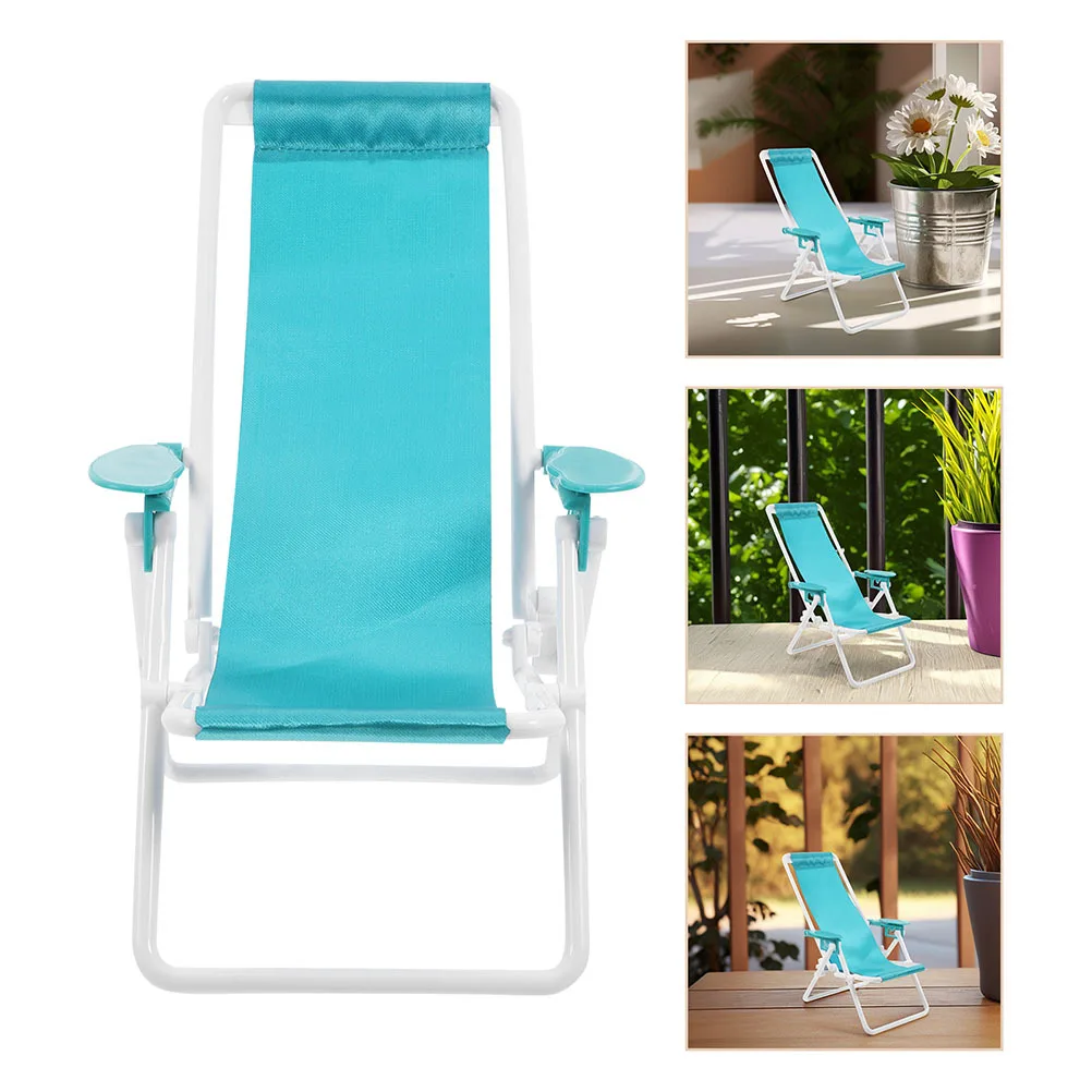 

4pcs Mini Beach Chair Miniature Foldable Portable Lightweight Camping Chair For Dollhouse Decor Home Decoration Outdoor