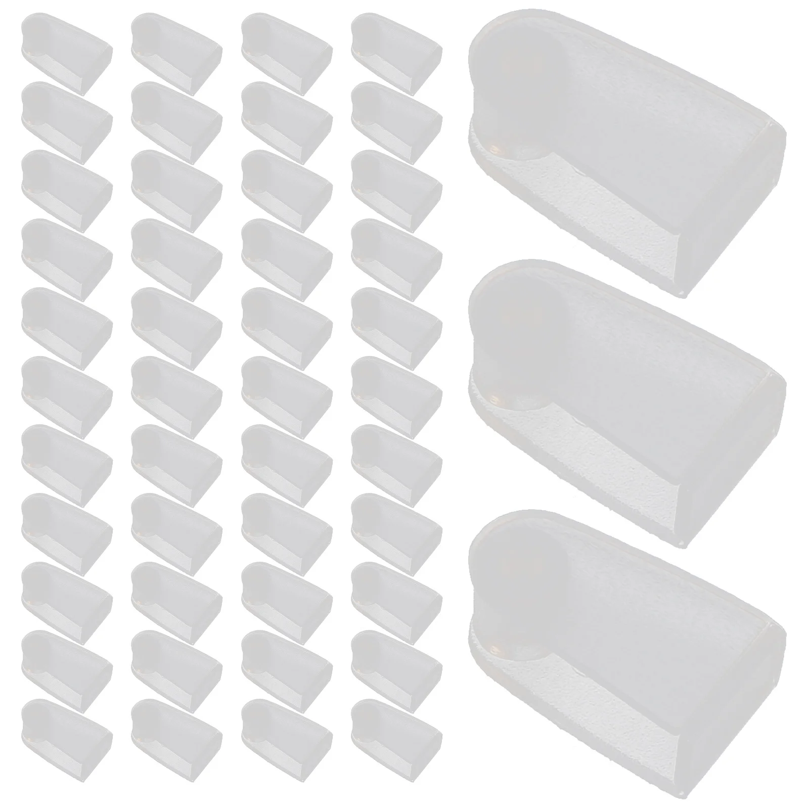 100Pcs Flexible Plastic Clips Easy Press Secure Keychains Id Cards Campus Cards Accessories Plastic Keychain Clip