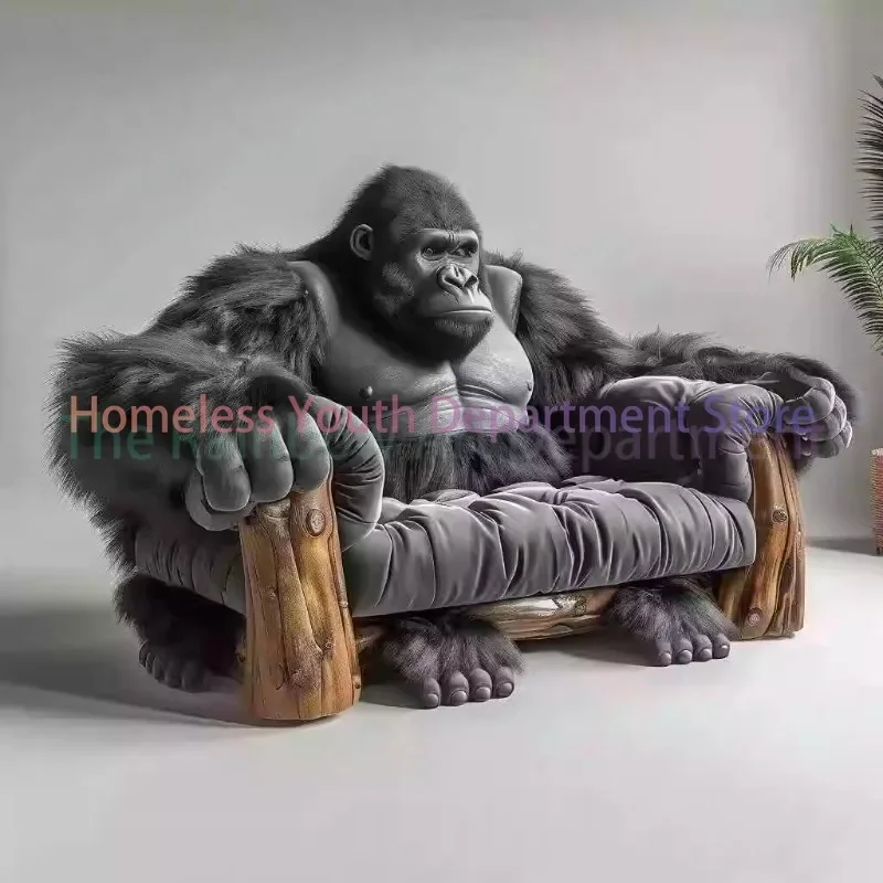 Nordic designer creative Internet celebrity two-dimensional funny art ornament gorilla sofa chair